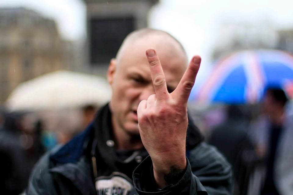Policing the march, frame 2